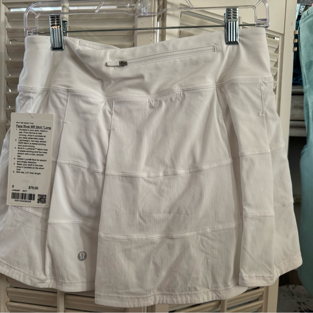 Lululemon White Athletic Skirt